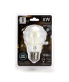 LED Filament pære A60 E27 8W - 6500K Klar