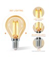 LED Filament pære G45 E14 4W 2200K Amber