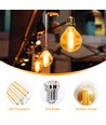 LED Filament pære G45 E14 4W 2200K Amber