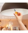 LED Filament pære G45 E14 4W 2200K Amber