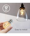 LED Filament pære G45 E27 4W 2200K Amber