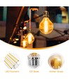 LED Filament G45 E27 6W - 2200K Amber