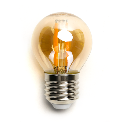 LED Filament pære G45 E27 6W - 2200K Amber - Kulør : Ekstra varm