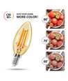 LED Filament pære C35 E14 - 4W, 2200K, Amber