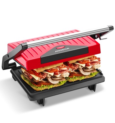 Panini Grill 750W - Rød