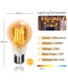 LED Filament pære A60 E27 - 4W, 2200K Amber