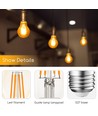 LED Filament pære A60 E27 - 4W, 2200K Amber