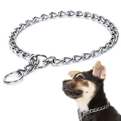Billede af Holdbar kædehalsbånd til hund - Ø0,3mm, L50cm - Sølv