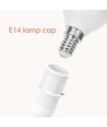 Harzlamp Bordlampe E14-01 - Hvid Lampeskærm, Grå Fod