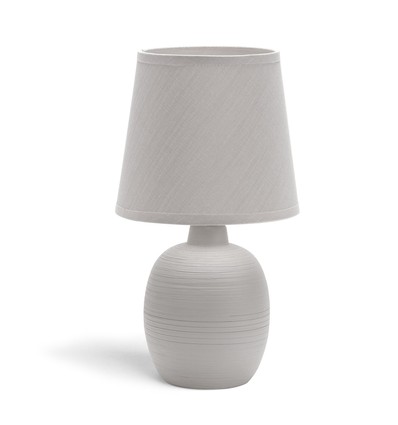 Keramik Bordlampe E14 - Lysgrå, 01
