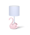 Keramisk Bordlampe E14-10 - Hvid Skærm/Pink Fod