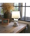 Hvid Keramik Bordlampe E14 - 12