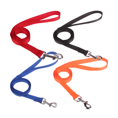 Enkel Imiteret Nylon Hundesnor, W2.5*L120cm - Rød/Sort/Blå/Orange, assorteret 1 stk.