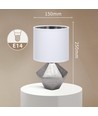 Keramisk Bordlampe E14, 13